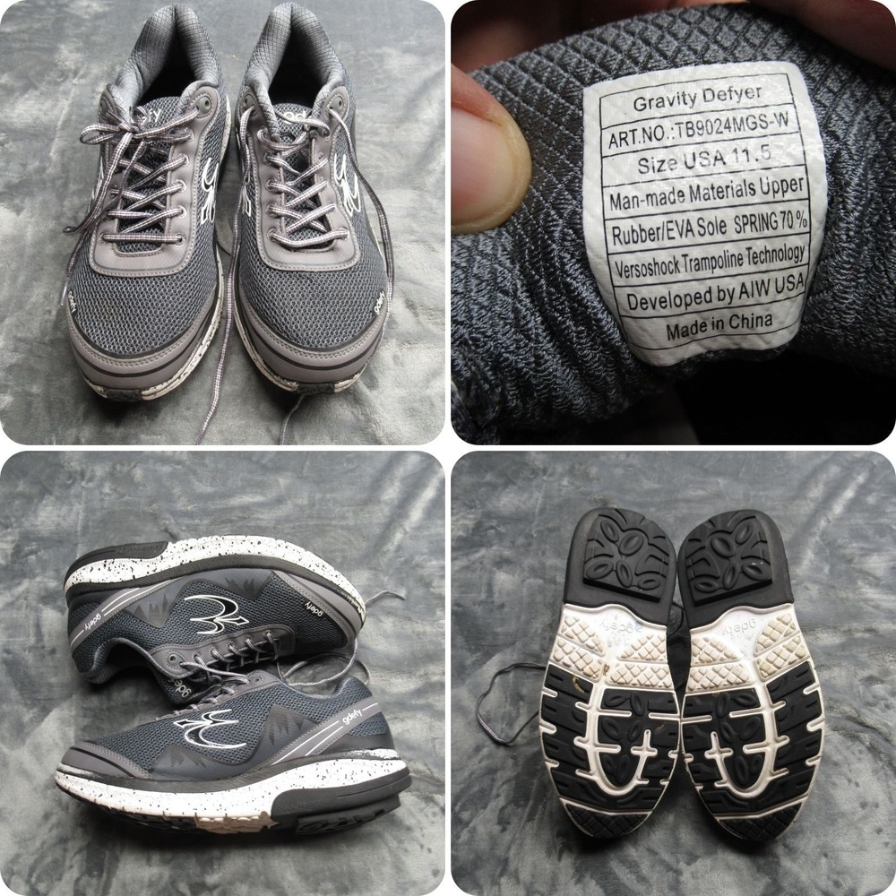 Gdefy Shoes Mens 11.5 Gray Gravity Defyer Walking VersoShock Comfort Athletic‎